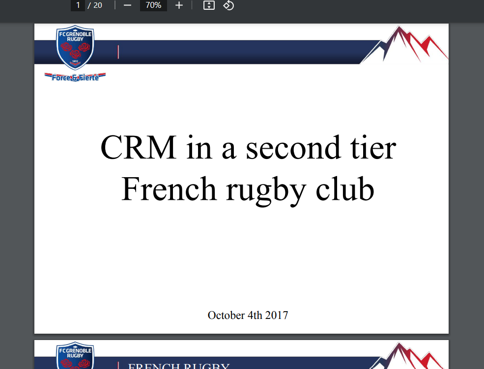 2017 ESSMA fan entertainment workshop – FC Grenoble Rugby