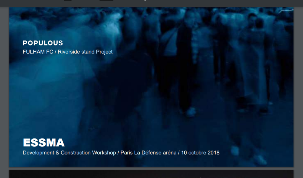 2018 ESSMA Development & Construction Workshop – Populous