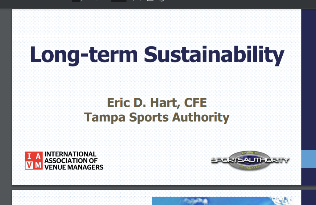 2018 ESSMA Summit – Tampa Sports Authority, Eric Hart