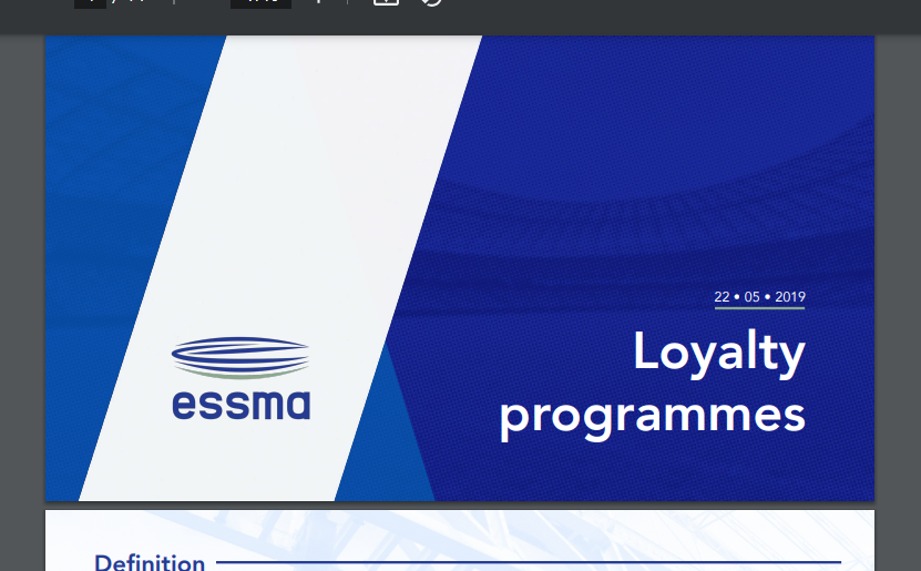 Loyalty prgrammes at clubs