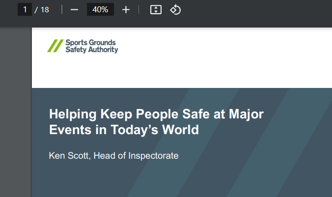 2019 Safety & Security Workshop – SGSA, Ken Scott