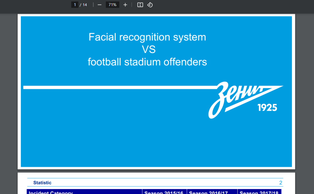 2019 ESSMA Safety & Security Workshop – FC Zenit