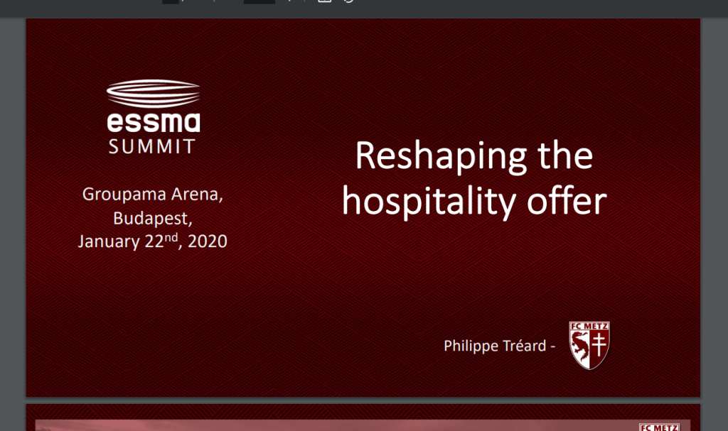 2020 ESSMA Summit – FC Metz, Philippe Tréard