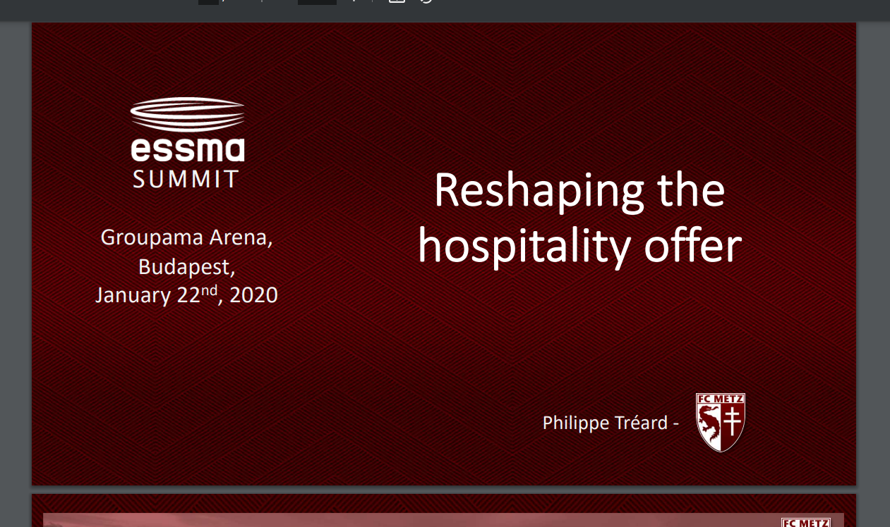 2020 ESSMA Summit – FC Metz, Philippe Tréard