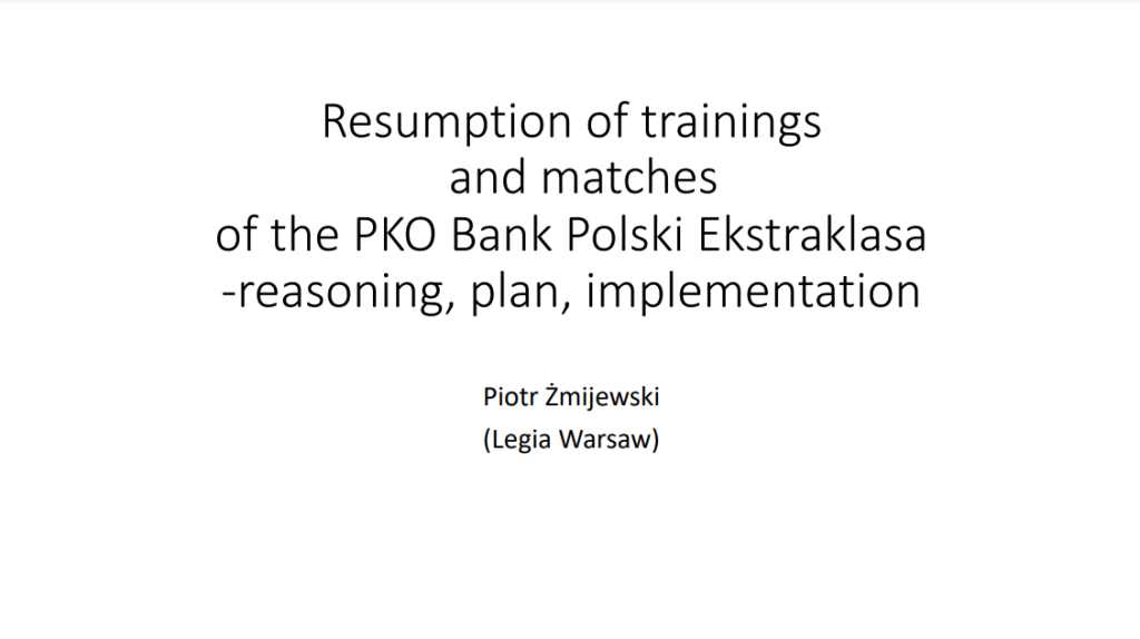 Restart of training and matches – Leagia Warsaw, Piotr Żmijewski