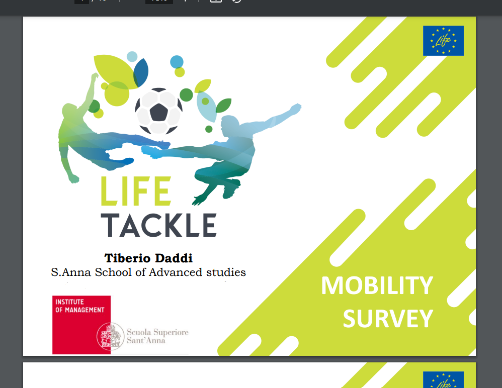 Mobility Suvervey, by St. Anna School of Advanced Studies, Tiberio Daddi
