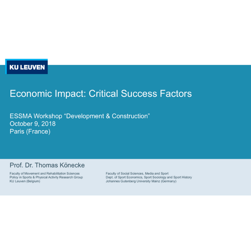 Economic impact of stadium development: critical success factors