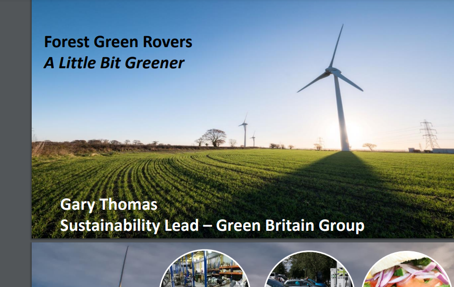 LNR stadium talk – Forest Geen Rovers, sustainability initiatives