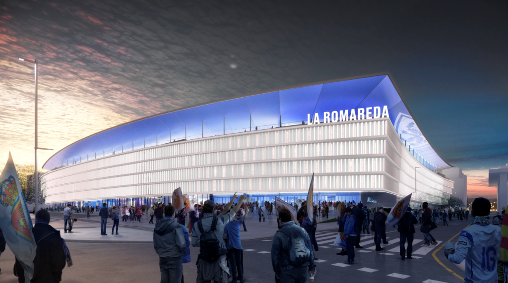 Real Zaragoza's Nueva La Romareda (By IDOM - Javier Davila & Real Zaragoza - Carlos Arranz) — banner