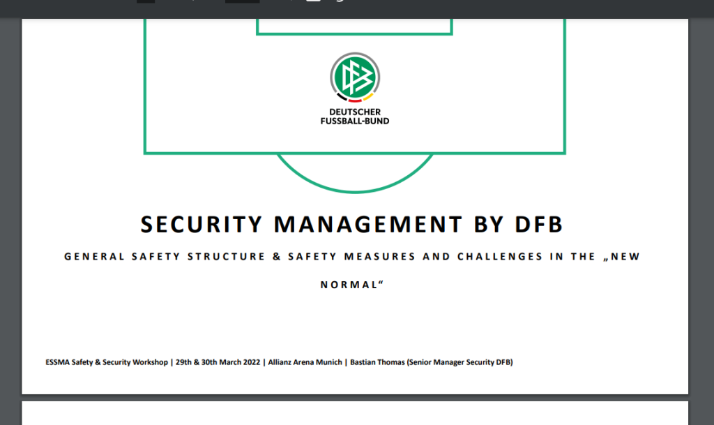 Safety & Security Workshop 2022 Allianz Arena – DFB, Bastian Thomas