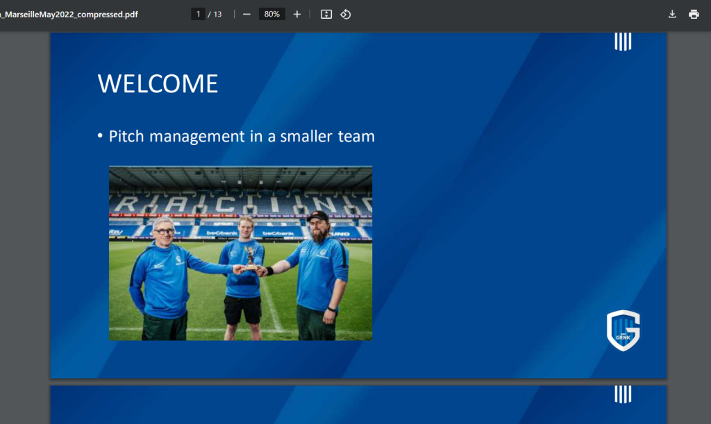 2022 ESSMA Summit Marseille – KRC Genk, Eddy Van Endert
