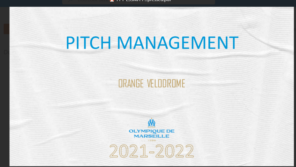 2022 ESSMA Summit Marseille – Olympique de Marseille on Pitch Management