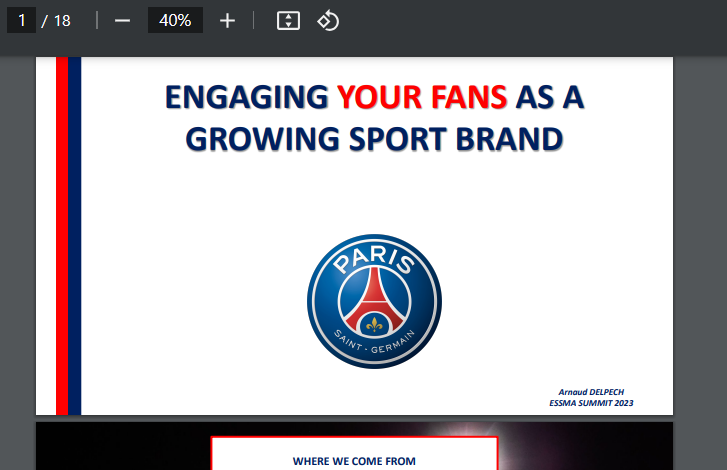 2023 ESSMA Summit Warsaw – Paris Saint-Germain, Arnaud Delpech