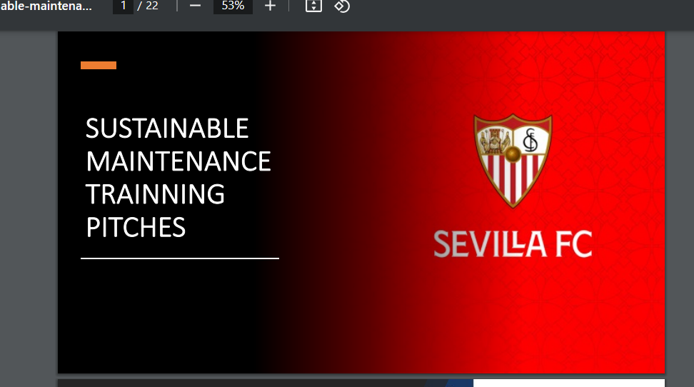 2022 Pitch Management Workshop Seville – Sevilla FC, Carlos Venegas