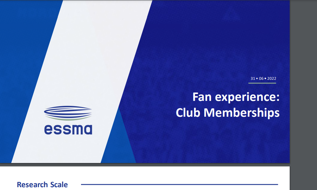 2022 ESSMA Summit Marseille – ESSMA Research results on Fan Experience: Club Memberships