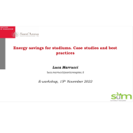 Webinar Energy Savings for stadiums best practices – Sant Anna School of Advanced Studies, Luca Marrucci