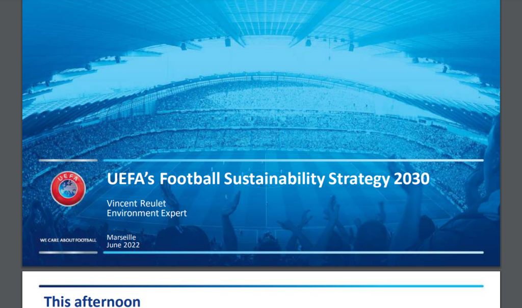 2022 ESSMA Summit Marseille – UEFA, Vincent Reulet